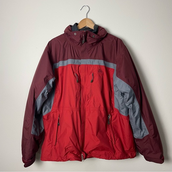 Vintage Nike ACG Double Layered 2-in-1 Red Full Zip Winter Jacket Men’s Large L - Picture 1 of 9